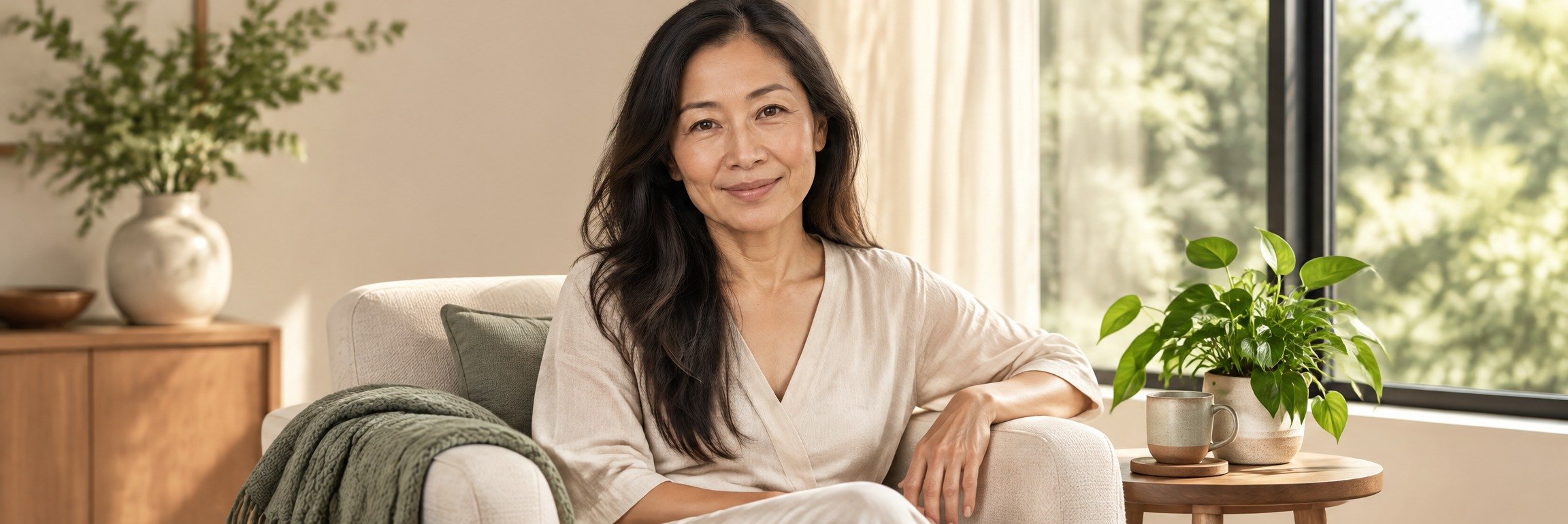 Aiko Mindfulness Amigo creating a calm everyday pause in a warm and peaceful home interior