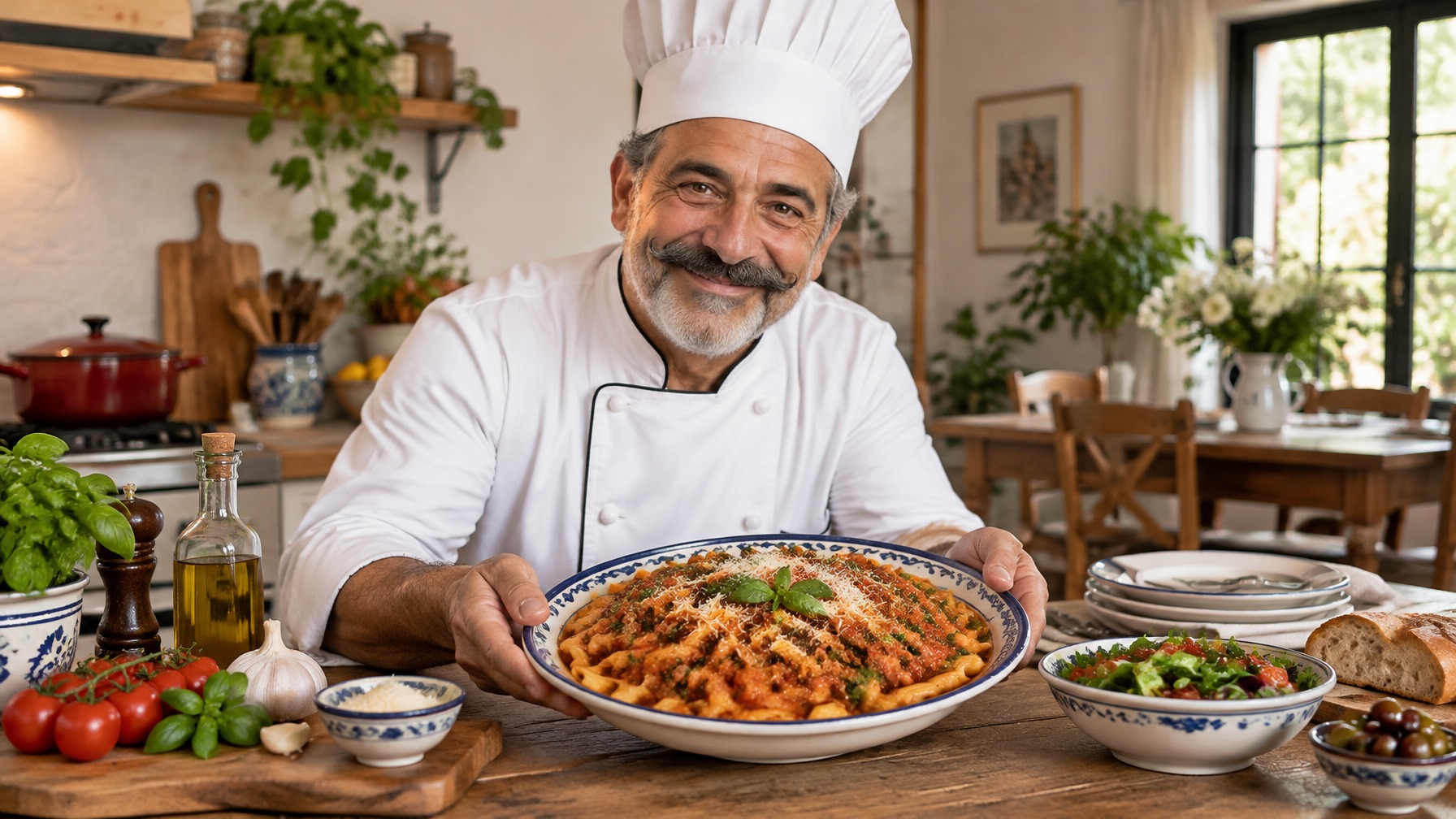 Antonio Cooking Amigo presenting a colourful homemade everyday meal with fresh ingredients and practical cooking inspiration